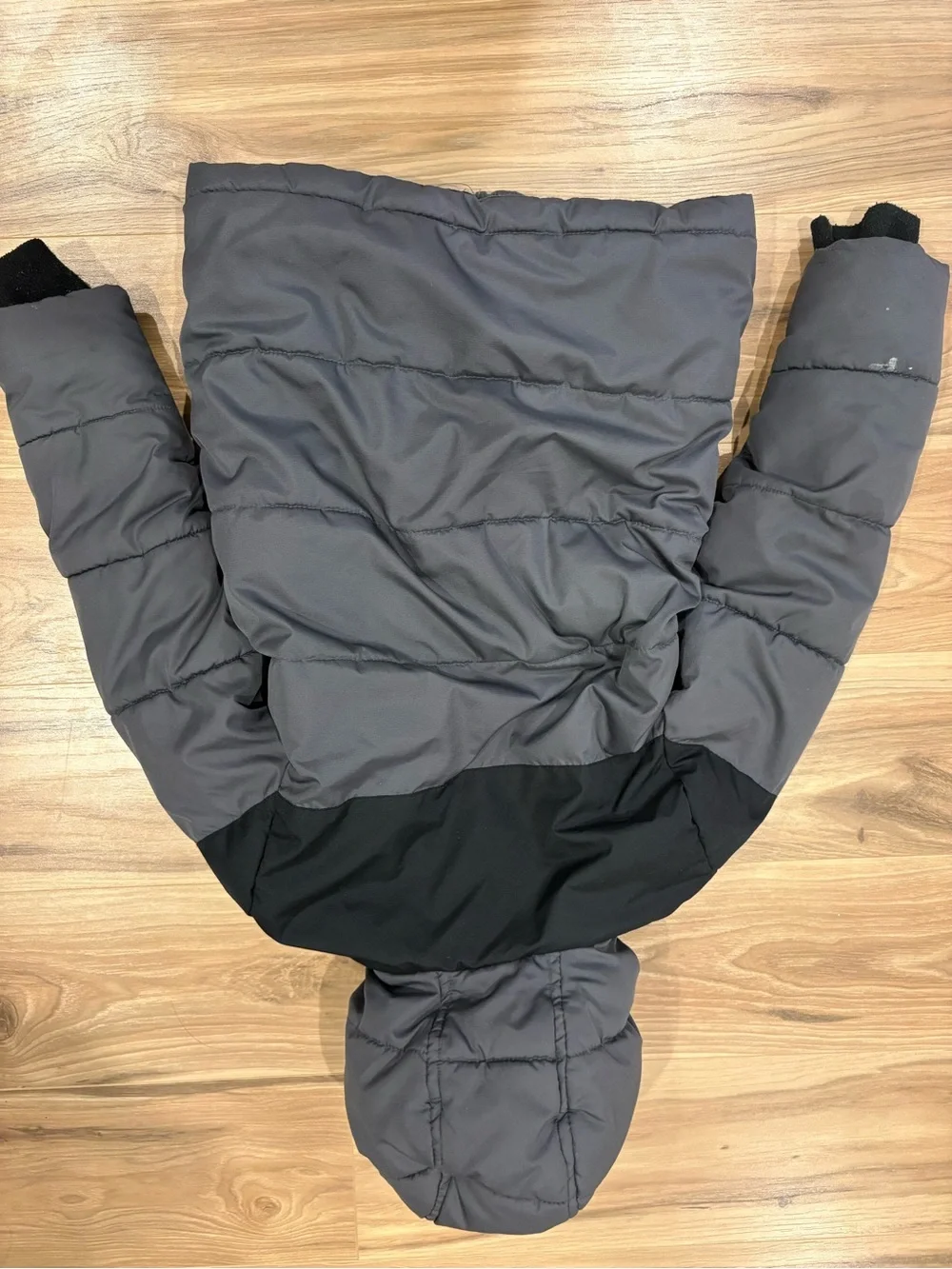 Kids' Land’s End Gray Hooded Puffer Jacket -